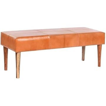 Banquette - DKD HOME DECOR - Standard - Bois massif - Couleur camel - 41 x 122 x 46 cm