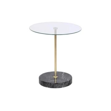 Table d'appoint Verre Acier - DKD Home Decor (45 x 45 x 50 cm)