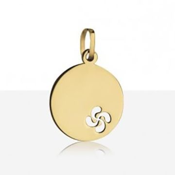 Médaille Brillaxis croix basque ajourée or jaune