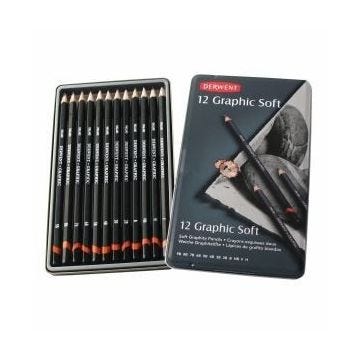 Boite metal 12 crayons Graphic Sketching soft D…