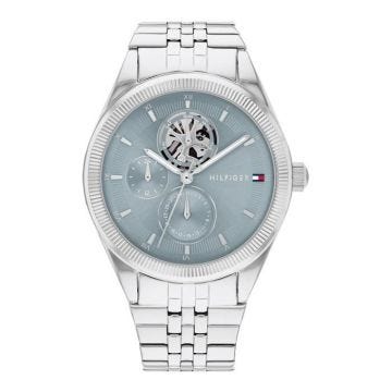 Montre homme bracelet acier - Tommy Hilfiger - Montre femme Tommy Hilfiger cadran bleu glacier