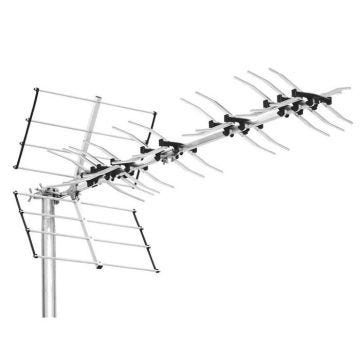 Triax UNIX 52 Antenne TV 14.5 dBi, 14 dBi (pour 602 MHz), 13,1 dBi (pour 694 MHz), 12,3 dBi (pour 474 MHz) extérieur