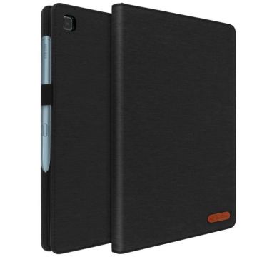 Housse pour Samsung Galaxy Tab S6 Lite Rangements Cartes Fonction Support Fin Noir