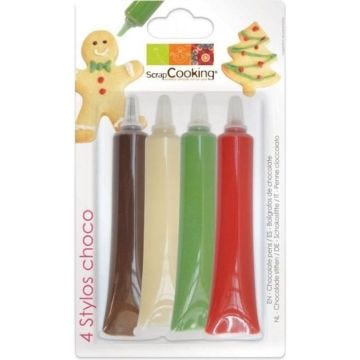 4 Stylos au chocolat Edition Noël