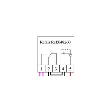 Tonna 648260 - Relais pour utilisation d’un contrôle d’accès - 12V 5A