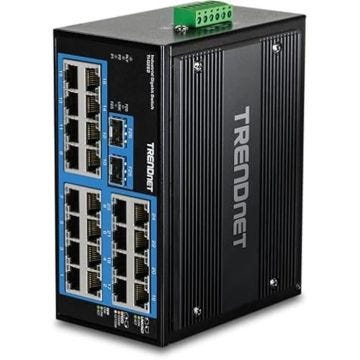 Switch DIN-Rail Gigabit - TRENDNET - W128794065 - 26 Ports - Température -40 à 70°C - Métal