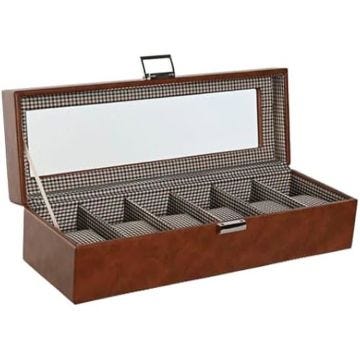 Boîte à bijoux - HOME ESPRIT - Marron - Verre - 33 x 11,5 x 9 cm - Multicolore