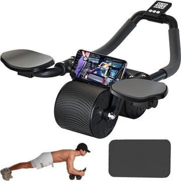 Rouleau d'exercice - AB - Double Roue - Couleurs multiples - Fitness - Abdominaux