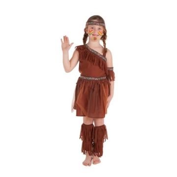 Déguisement indien - Mariola - Jupe en chiffon - Fille - Multicolore - Marron - Chiffon