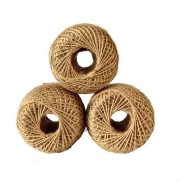 40m Ficelle De Jute Naturelle De 2 Mm, Corde De Chanvre Épaisse Pour La Décoration Jardin Fleurie Bricolage Art Et Artisanat [P2737]