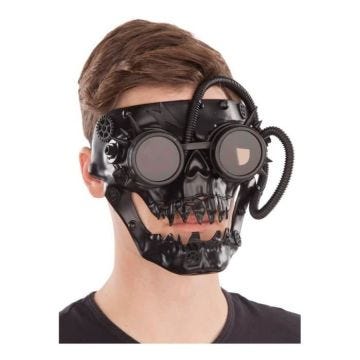 Masque Steampunk noir avec tubes - DisfraZZes - Mixte - Adulte - Intérieur