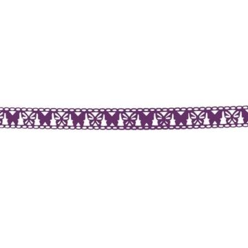 Ruban adhésif - MÉGACRÉA - Paillons violet - 1,5 cm x 1 m - Effet dentelle - Finition parfaite