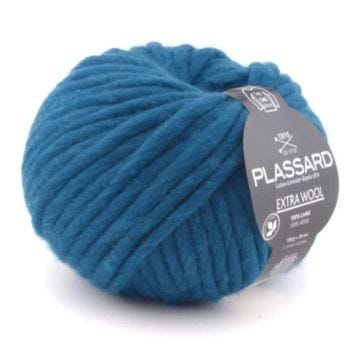 Pelote de laine - Plassard - Extra Wool 306 Bleu - 100% Laine