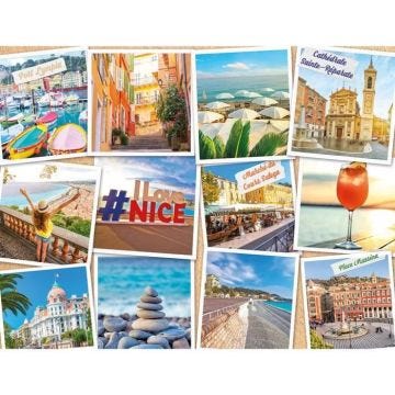 Puzzle 2000 pièces Nice, Côte d'Azur, Adultes et enfants dès 14 ans, Collection Urbain, France, 12001613, Nathan