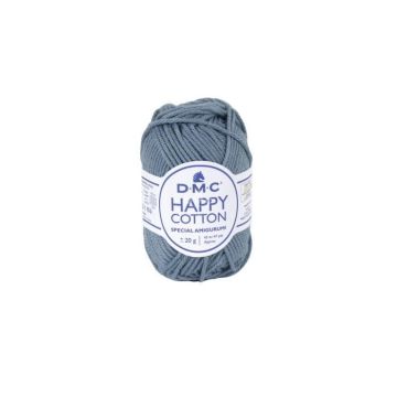 Fil à crocheter - DMC - Natura Happy Cotton - 3mm - 20g - Couleur Bleu 750