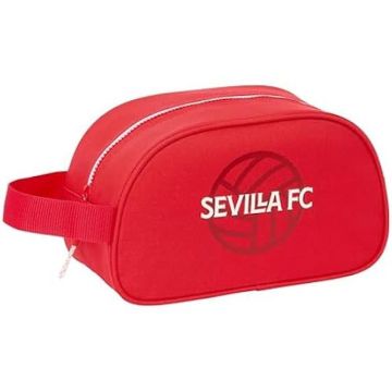 Trousse Scolaire - SAFTA - Sevilla FC - Poignée et Adaptable au Chariot - Blanc