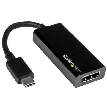 STARTECH.COM Adaptateur vidéo USB-C vers HDMI - M / F - Ultra HD 4K - Noir