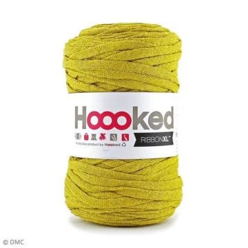 Ruban XL - HOOOKED - Jersey Vert anis - 120 m - 80% coton - Tricot et crochet