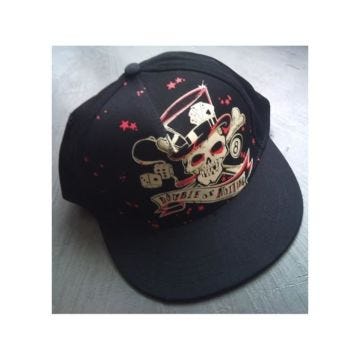 Casquette - Rockabilly - Crane Poker - Noir