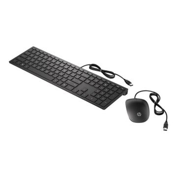 Ensemble clavier et souris - HP - Pavilion 400 - USB - QWERTY anglais - noir de jais