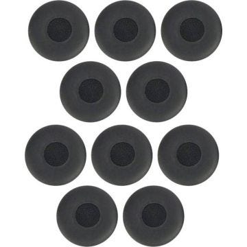 Coussinets d'écouteurs - Jabra - Evolve 20/30/40/65 - Simili cuir - Lot de 10 - Noir
