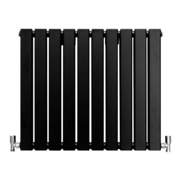 Radiateur Plat Noir Mat 60 cm x 70 cm Salle de Bain Radiateur Mural Chauffage Central Design Scandinave