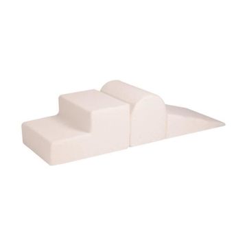 MeowBaby® Aire De Jeux en Mousse BOUCLE Blanc 3 éléments sans piscine à balles