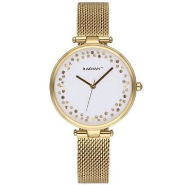 Montre femme RADIANT RA543202 Le Cercle sphère maille milanaise pierres blanches