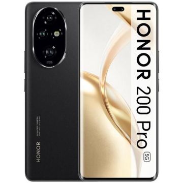 HONOR 200 Pro 5G 12Go 512Go Noir 6.78” AMOLED 120Hz Snapdragon 8s Gen3 5200mAh Surcharge sans fil 66 W Smartphone