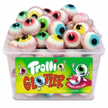 Oeil Glotzer, bonbon oeil Halloween (Boîtes de 60 pièces)