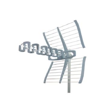 Antenne UHF Extérieure amplifié ZETA - Gain 48dB, Filtres VHF et LTE700 4G / 5G, Dipôle avec amplificateur intégré