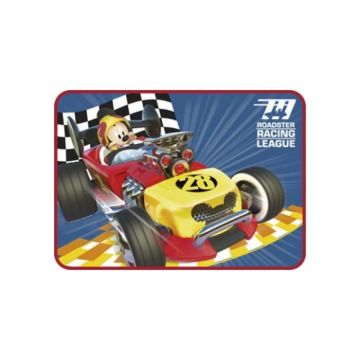 Tapis enfant Disney Mickey Mouse ultra doux en flanelle 95 x 133 cm - antidérapant