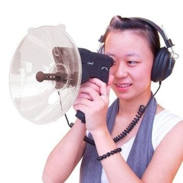 Amplificateur de son bionique espion jusqu’à 100 mètres - Casque inclus - Noir - Filaire
