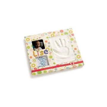 Cadre Empreinte Bébé et Photo - ARTEMIO - Blanc - Pâte à modeler - 11x16.5 cm - Rectangulaire