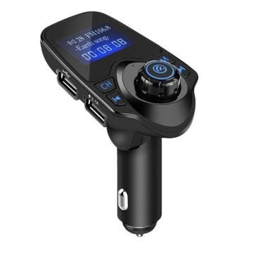 Tbest Lecteur MP3 pour voiture Kit voiture mains libres sans fil Bluetooth T11 Lecteur MP3 Transmetteur FM Chargeur USB