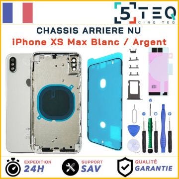 Chassis Remplacement Nu pour iPhone XS Max Blanc / Argent - Chassis Arriere +Kit
