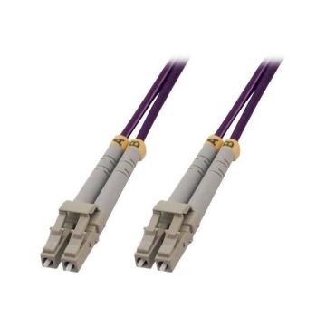 MCL SAMAR Jarretière optique OM4 duplex multimode 50/125 - LC / LC 15m