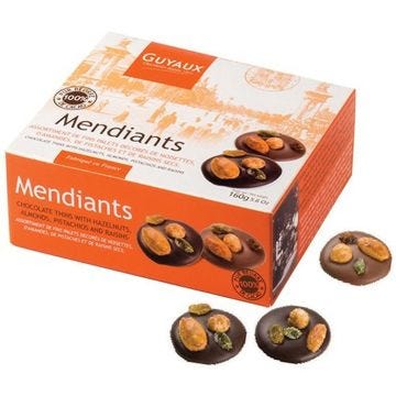 Ballotin de mendiants lait & noir 160gr Guyau