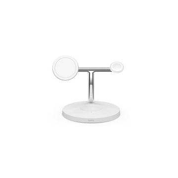 Support de chargement sans fil - Belkin - WIZ017VFWH - MagSafe - 15 Watt - Blanc