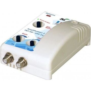 AMPLIFICATEUR PROFESSIONNEL - 1E/2S - 29DB - LED DE RÉGLAGE ELAP 372012