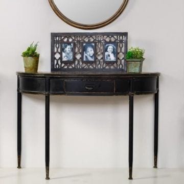 Console - MARQUE - Noir - 120x44x80 cm - 1 tiroir - Design contemporain