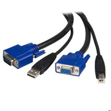 Câble KVM - StarTech - 1.80m - USB 2 en 1 - HD-15 (VGA) - Câble clavier/souris/vidéo