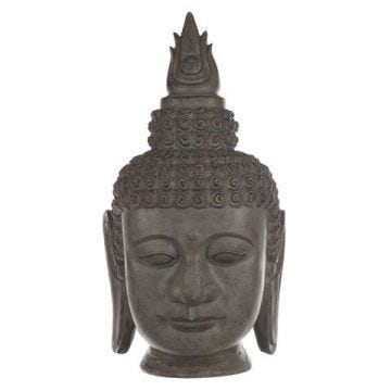 Statue tête de bouddha effet pierre 64cm - 111604