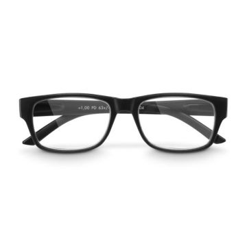 Paires de lunettes, plastique recyclé, noir mat, + 2,5 dpt