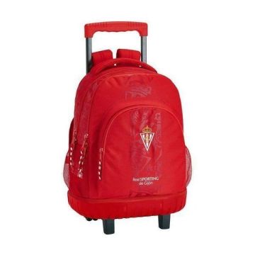 Cartable à roulettes Compact Real Sporting de Gijón Rouge - - - Real Sporting de Gijón