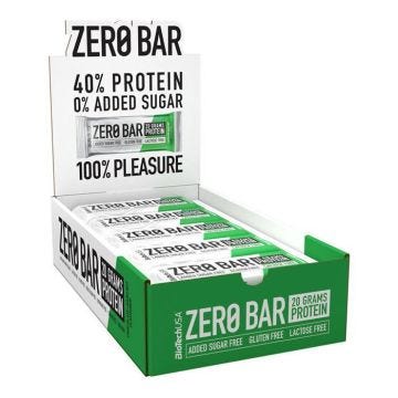 Barres protéinées BioTech USA - Zero Bar - Chocolate Hazelnut Boite de 20