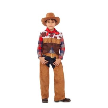Déguisement de Cowboy pour garçon - ZZCostumes - Avec Franges - En Cuir - Marron