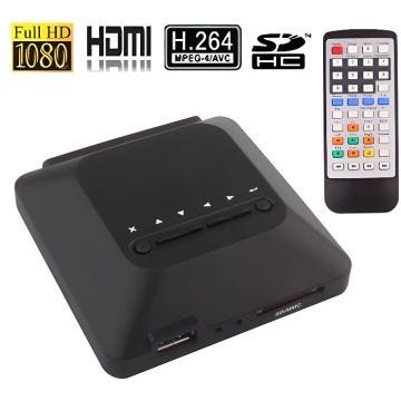 Passerelle Multimédia 1080 P Full HD Yuv Av Tv HDMI Tv Lecteur Cartes SD Mmc USB Plastique YONIS