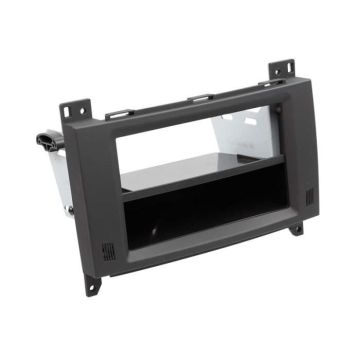Adaptateur de façade 2-DIN - ACV - Mercedes A/B-Class/Vito - Soft Touch - Vide Poche - Noir