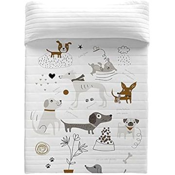 Couvre-lit boutis chiens 1 lit 150 - HACIENDO EL INDIO - Panzup